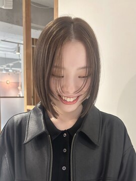 ラミエ バイ メルト 吉祥寺(lamie by melt) 小川/ブリーチなしwカラーグレージュ透明感フェイスレイヤーボブ