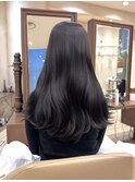 グレージュ/艶髪/ブリーチなしカラー/6トーン/暗めカラー