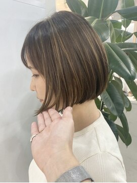 GBG 宇都宮 くびれショートボブ40代50代グレイカラー白髪染め白髪ぼかし