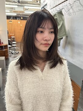 ニール 名古屋 伏見 丸の内(NEELU) 【NEELU_RIE】ふんわりレイヤー×透明感ベージュ
