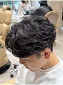 フェザーショート韓国マッシュフェザーパーマ韓国ヘア三鷹