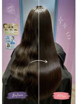 ロアゾブルー(L'oiseau Bleu)&nbsp;洗ってもまとまる艶髪ストレート｜箱崎美容室で髪質改善