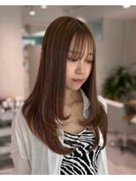 ミーク(meak)&nbsp;透明感ミルクティーブラウンの艶ストレート