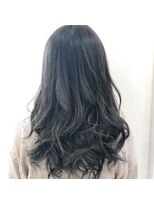 ダリー 発寒南店(Dali) ヨシンモリ/プリカール◆無造作カール黒髪アッシュハイライト