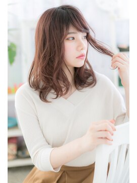 ミック ヘアアンドビューティー 大山店(miq  Hair&Beauty) 斜めバング♪ラフカールセミディb