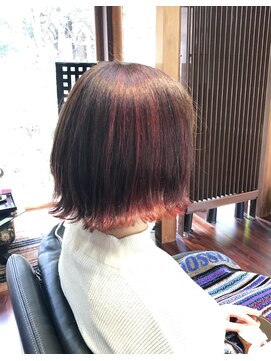 美容サニー 外ハネ×ピンク