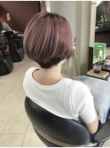 ショートピンクグレージュ