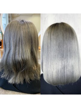 アンフィシュピトロワ(AnFye spi tlow) ブリーチ毛の方をジュエリーシステム×LULUTr×縮毛矯正で艶髪♪