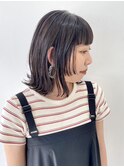 【FOLK】透明感ダークシルバー☆サイドぱっつん外ハネミディアム