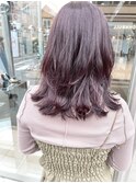 ◎ブリーチなし暖色カラーピンクブラウンピンクラベンダー