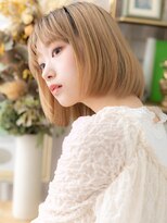 カバーヘア イヴ 戸頭店(COVER HAIR EVE)&nbsp;うるツヤミルクティーベージュ韓国風大人ボブa戸頭20代30代40代