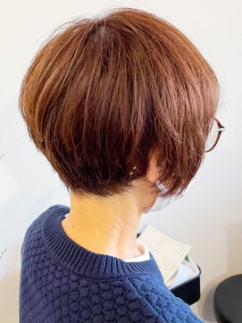 レポヘアー(Repos hair) 透明感♪髪質改善カラーキャラメルブラウン前下がりショート