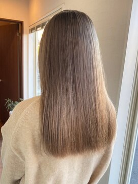 ミルヘアデザイン(mil hair design) ミルクティーベージュダブルカラーケアブリーチインナーカラー