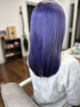 ジウ 上通り(JIU) 20代30代小顔ゆるふわセミロングラベンダー