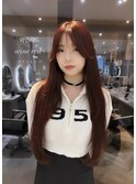 髪質改善*艶ワインレッドロング*美髪【Zina京都河原町】