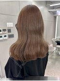 ブリーチ無しダブルカラーでブラウンベージュ♪
