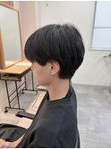 ラウンドマッシュ/メンズマッシュ/ブルーブラック/大堰龍吾