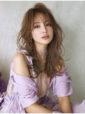 ☆ホワイトグレージュミニウルフデジタルパーマチェリーブラウン