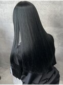 ブルーブラック【ブリーチなしカラーロング10代20代学割U24】