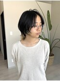 20代30代小顔見せウルフカット×インナーカラー