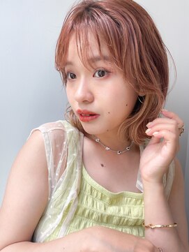 ネオリーブ チロル 横浜西口店(Neolive CiroL.) 柔らかホワイトベージュ/デザインカラー/くびれボブ【横浜】k