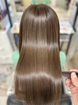 ナチュラ(natura) 酸性ストレート×ブリーチなし透明感オリーブベージュ