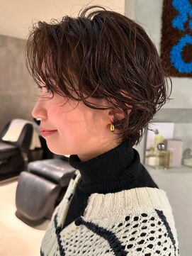 ハウ 心斎橋(how) 冬カラー大人ショートパーマ◎小顔ニュアンスパーマ20代30代