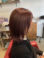 マリーチ フラワーズ(marichi flowers) 部分ハイライト、赤系カラー