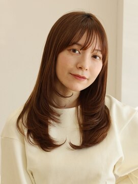 アース 小禄店(EARTH) ショコラブラウン/大人レイヤーカット/簡単スタイリング