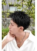 アップバングショート　鹿児島メンズ