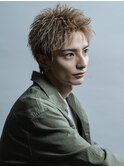 ベリショスパイキーショートべリーショートアップバングメンズ