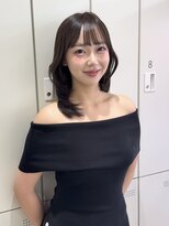 ユーフォリア 銀座(Euphoria)&nbsp;ミディアムレイヤー6toneグレージュ韓国ヘア