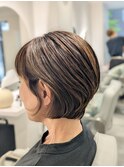 【大人グラボブ】白髪ぼかし/クセを活かした扱いやすい髪へ