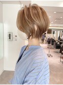 40代50代絶壁解消白髪ぼかし大人丸みショート銀座若見え美人