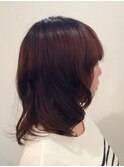 セミロングのしっかりウェーブデジタルパーマ!