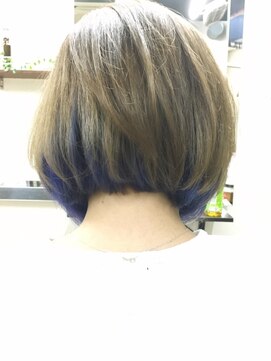ヘアー クリエイション アミー あびこ店(Hair Creation ami) ★インナーカラー☆ショッキングブルー♪★