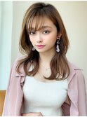 アフロートeri大人可愛い似合わせ小顔耳掛けセミロングレイヤー