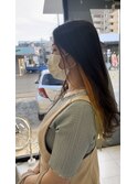 インナーカラー イエロー&オレンジ