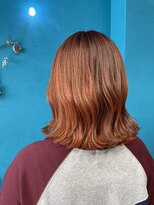 フルーク(Fluke) くくれるボブでオレンジカラー