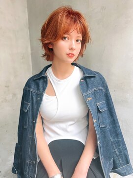 エイミー(Aimee) Aimee町田 マッシュショート×オレンジブラウン