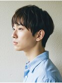 フレンチショートクセ毛風ピンパーマナチュラルワックス仕上げ