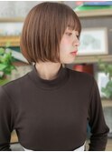 外国人風ことりベージュ小顔切りっぱなしボブc6川口20代30代40代