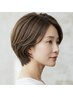 【ハイライトなし】脱白髪染めカラー＋最高級トリートメント ［白髪］