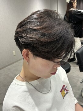 テクト バイアッシュ 吉祥寺店(Tect by Ash) センターパート刈り上げツーブロックナチュラル曲がる縮毛矯正