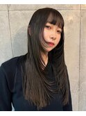 ロングシャギーレイヤーカット/透明感カラー