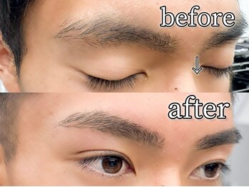 エル 渋谷(L)の写真/旬のメンズカットとニュアンスパーマで自分らしさを引き出す！今風の韓国系スタイルを手に入れよう（眉毛）