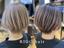 リゴ ヘアー(RIGO hair)の雰囲気(トレンド最新スタイル☆白髪ぼかしハイライト/大人ショートボブ)