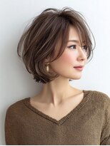 Heart's美人設計と白髪ぼかし専門店 青山表参道店 脱白髪染め/ショートヘア【ハーツ】&nbsp;白髪ぼかし脱白髪染め似合わせショートボブ40代50代60代