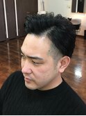 ツーブロック×アップバング