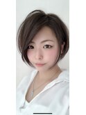 エアリーミディショートパーマ黒髪カタログホワイトアッシュ